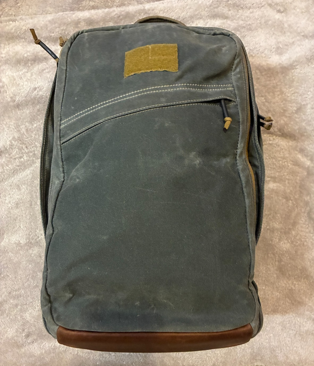 GORUCK GR2 34L Heritage Backpack Slate Waxed Duck Canvas USA Made - Pre-Owned